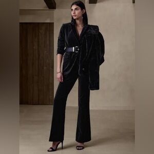Banana Republic Black Velvet Boot Cut Pants